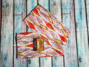 Orange Print African Fabric