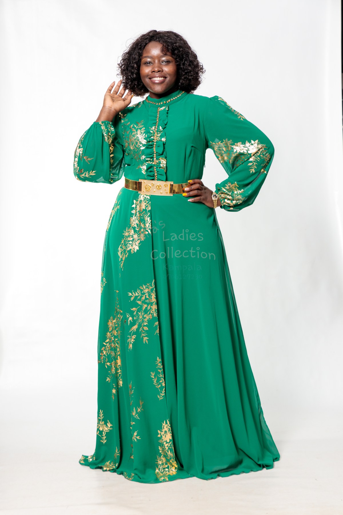 dresses of ladies Long Archives Blue medieval style “Lady of the Lake” dress with long bell sleeves and hand Georgette Party Wear Ladies Dresses